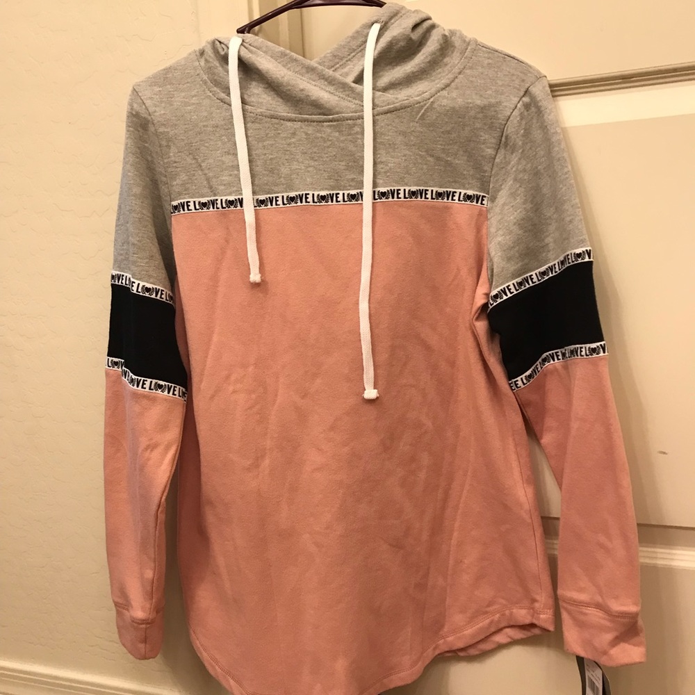 Grey and pink hoodie